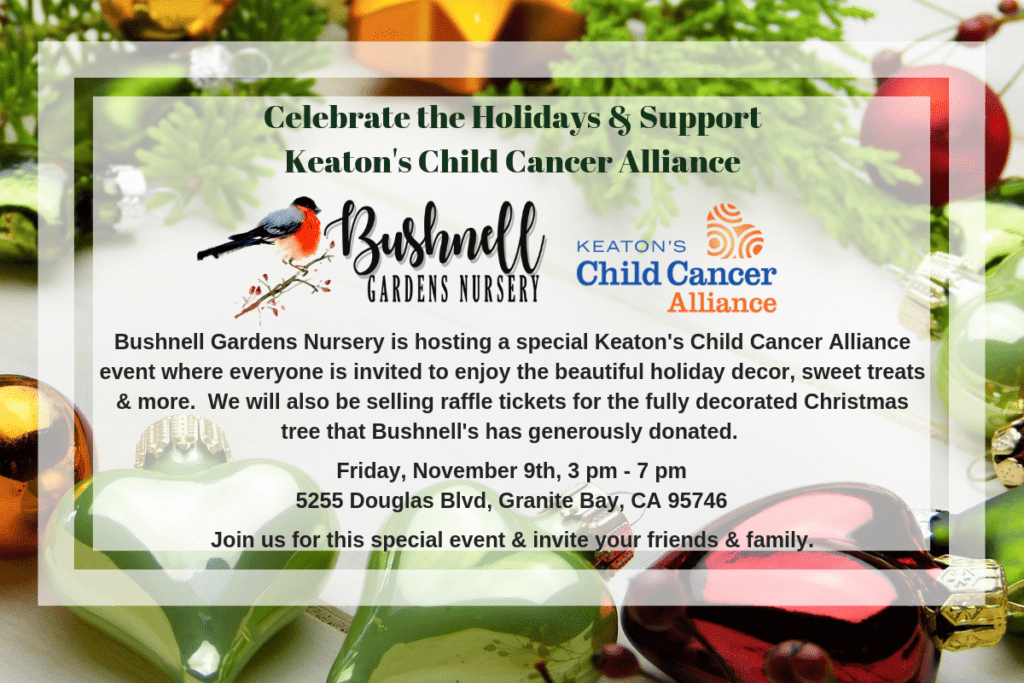 Bushnell Garden Nursery KCCA Day Keaton’s Child Cancer Alliance