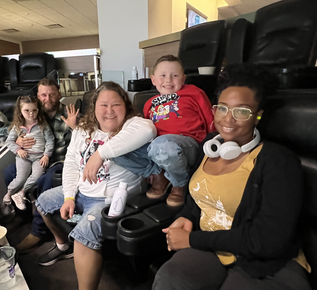 Childhood Cancer Families watching Monster Jam